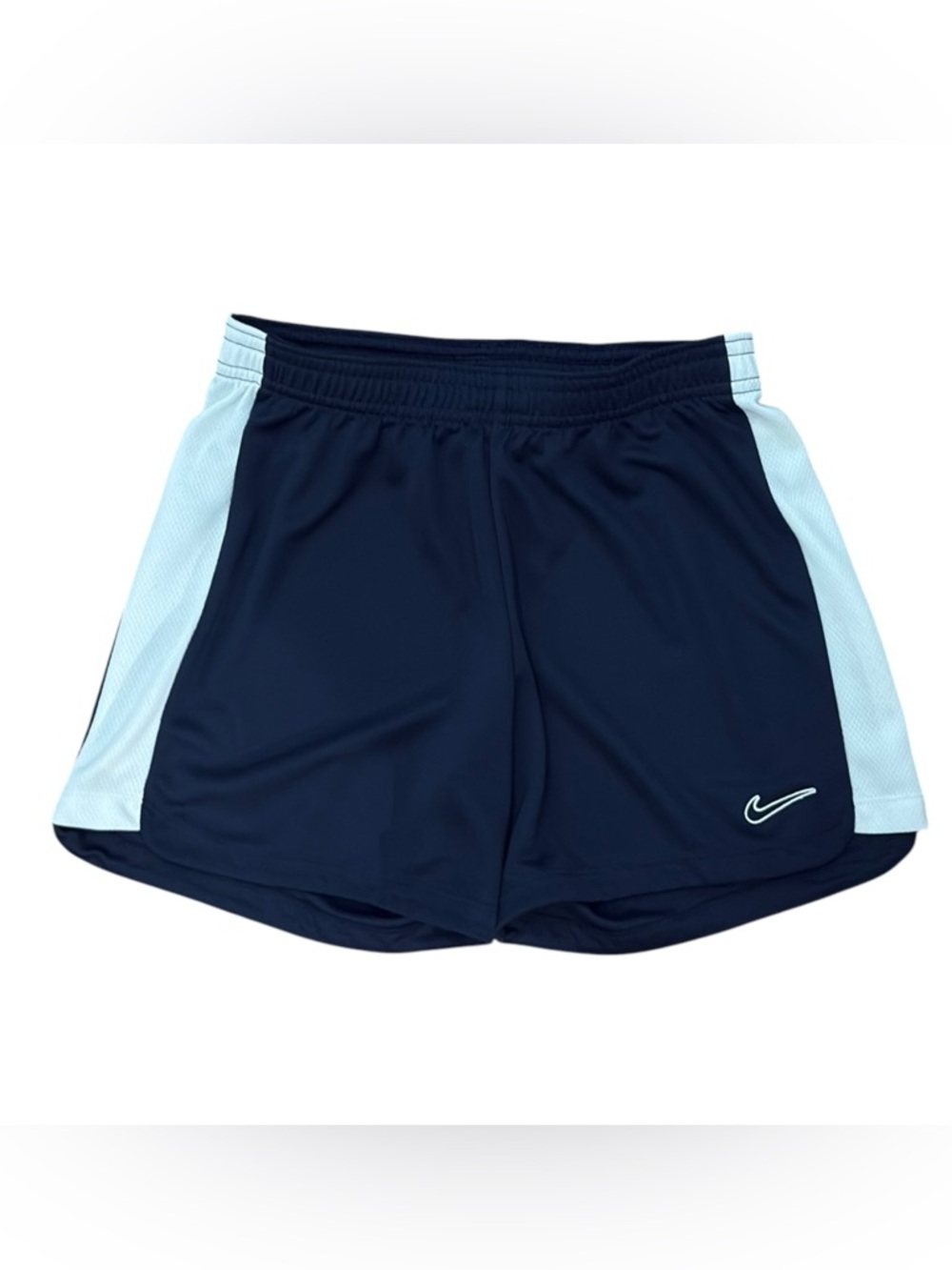 Nike Boys Kids Blue & White Dri-fit Pull-On Athletic Logo Shorts. Youth Medium.